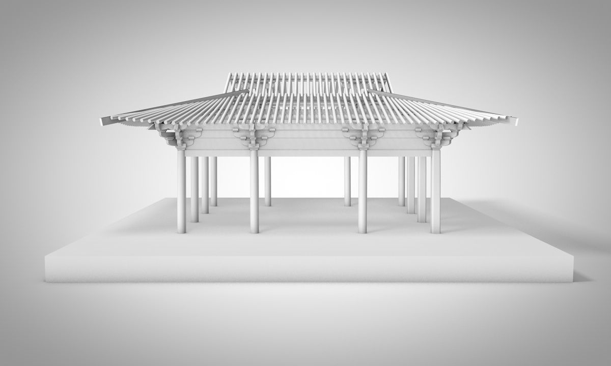 Chinese Traditional Architecture Framework 3D model_1