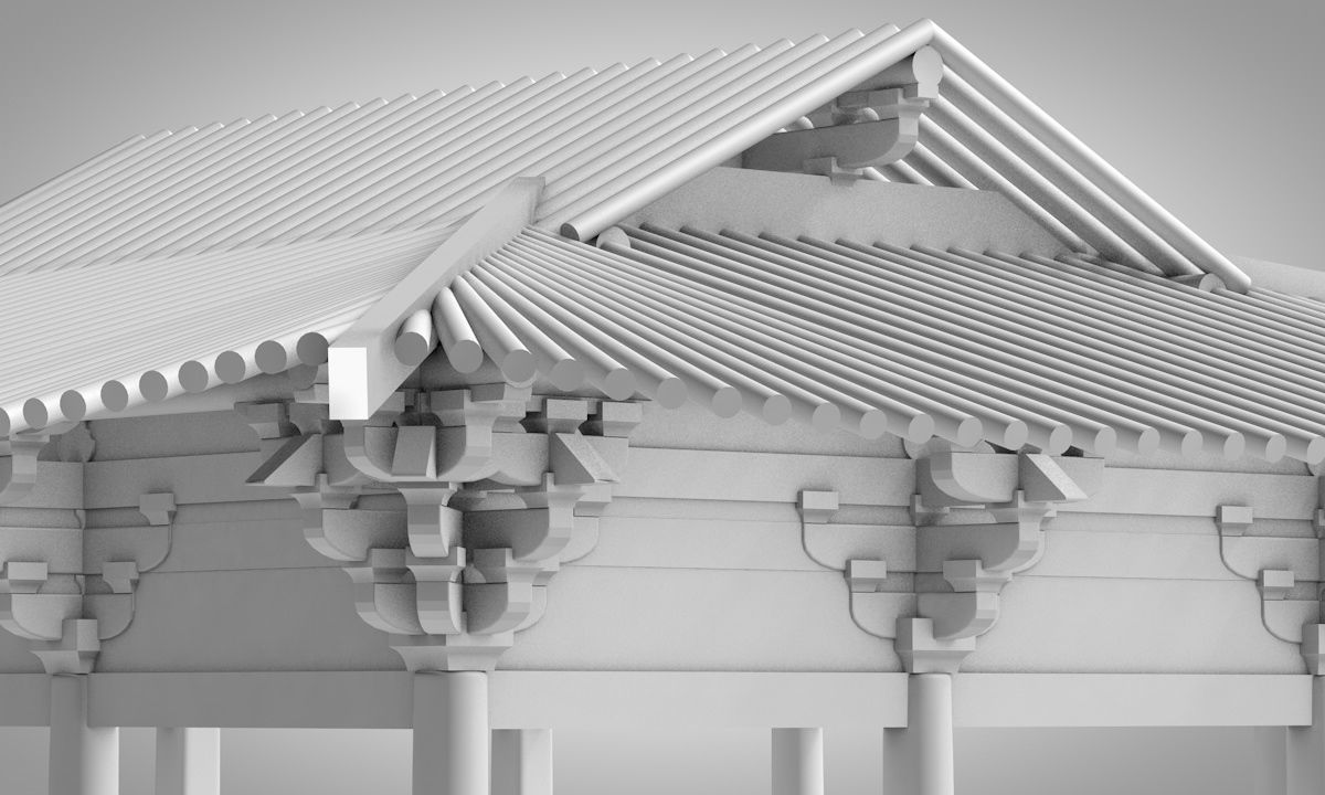Chinese Traditional Architecture Framework 3D model_3