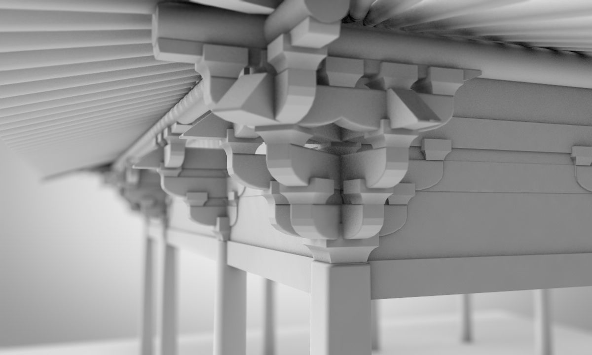 Chinese Traditional Architecture Framework 3D model_2