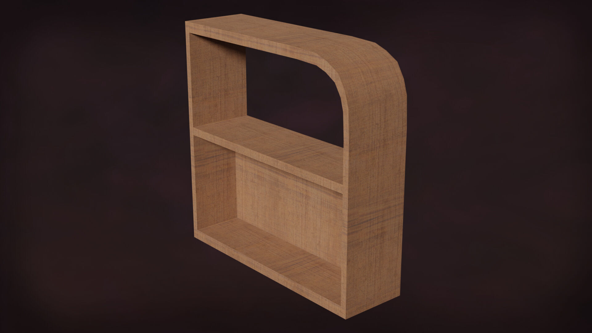 Deco BookShelfs Wood Style Scape Lignum Lot 2 Group N1- Low Low-poly 3D model_9