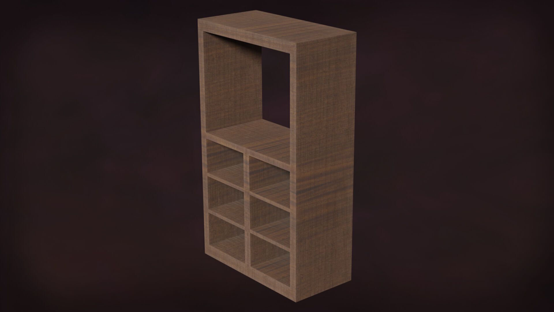 Deco BookShelfs Wood Style Scape Lignum Lot 2 Group N1- Low Low-poly 3D model_7