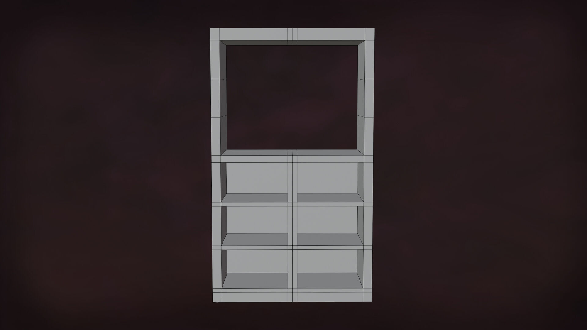 Deco BookShelfs Wood Style Scape Lignum Lot 2 Group N1- Low Low-poly 3D model_17