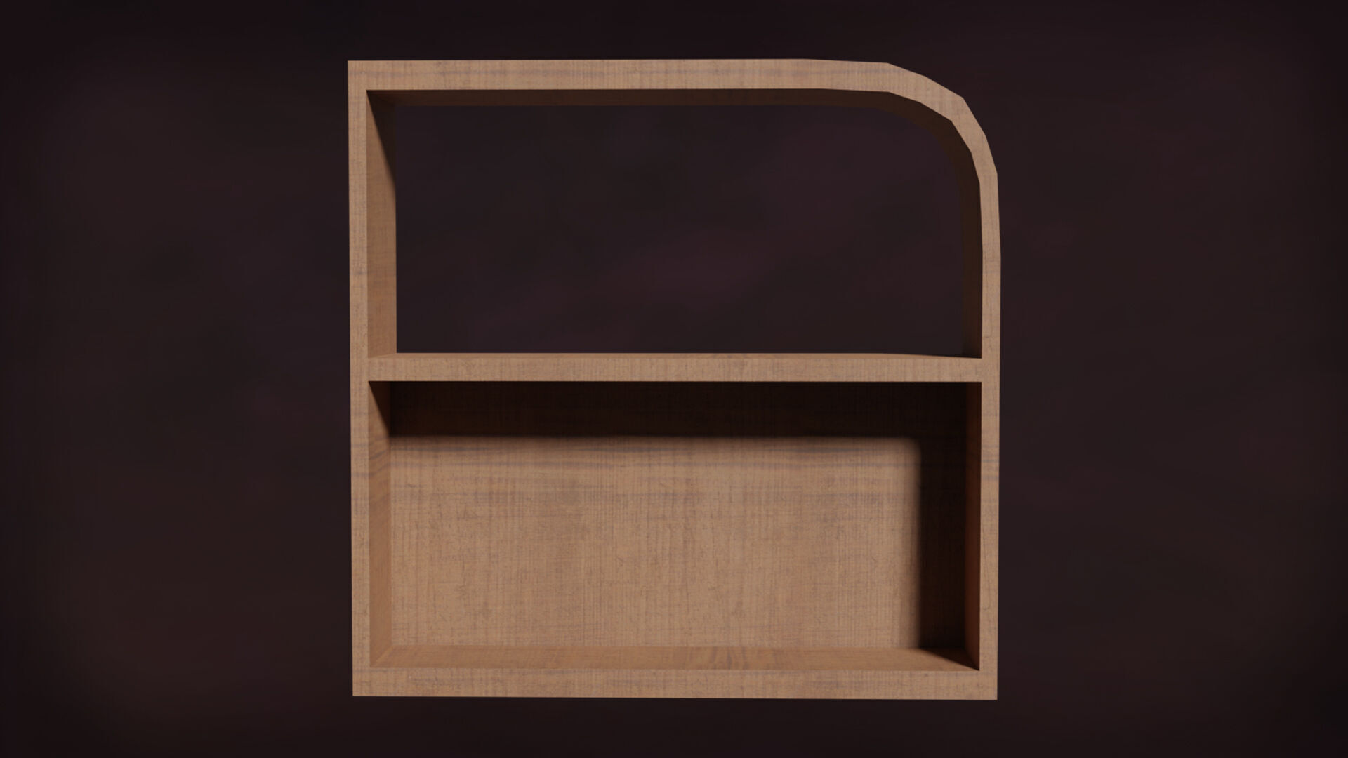 Deco BookShelfs Wood Style Scape Lignum Lot 2 Group N1- Low Low-poly 3D model_6