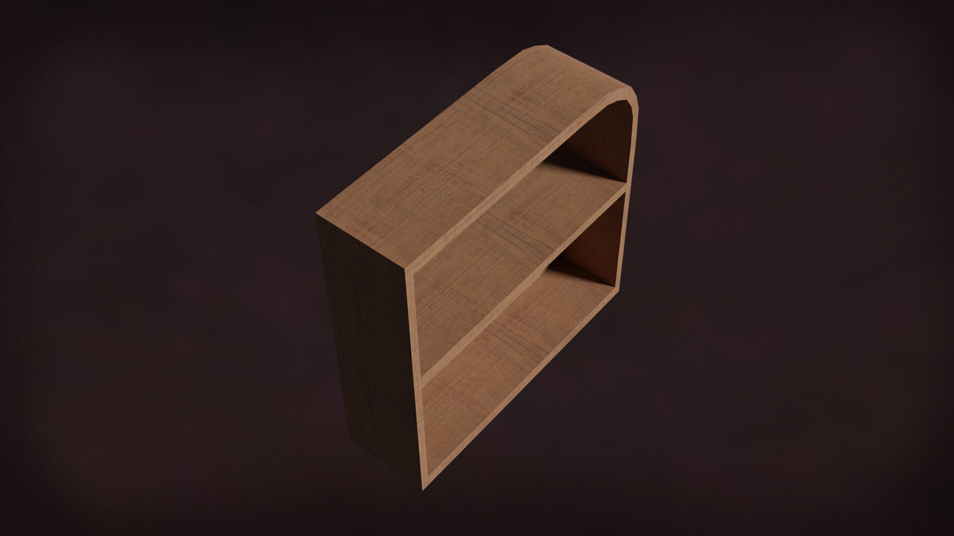 Deco BookShelfs Wood Style Scape Lignum Lot 2 Group N1- Low Low-poly 3D model_12