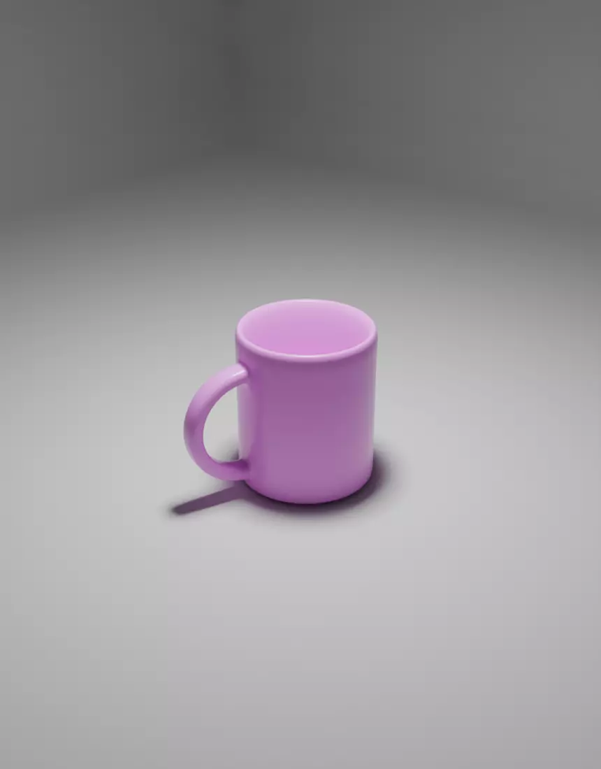 Low poly mug Free low-poly 3D model_0