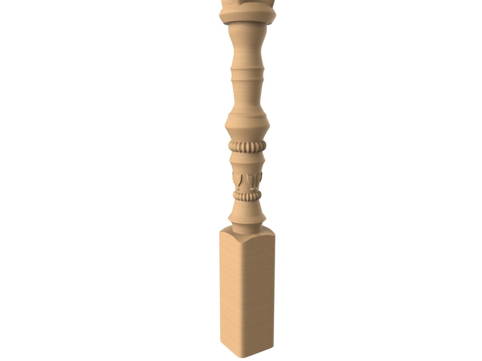 Baluster wooden spindle 3D print model_2