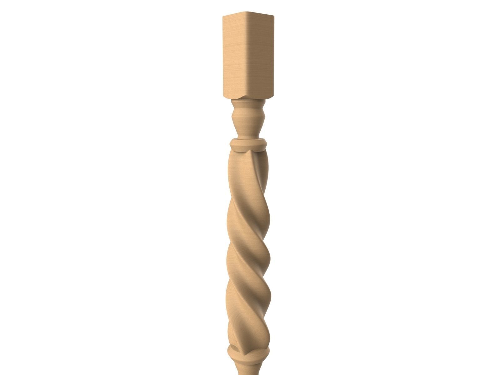 Baluster wooden spindle 3D print model_1