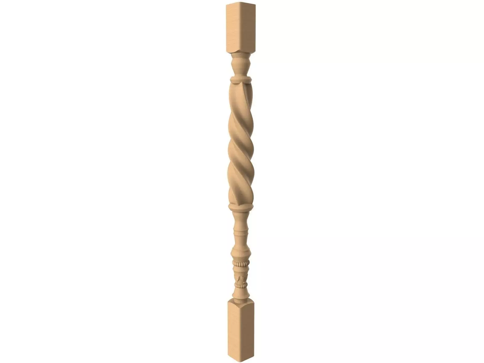 Baluster wooden spindle 3D print model_0
