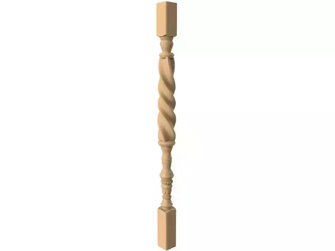 Baluster wooden spindle 3D print model