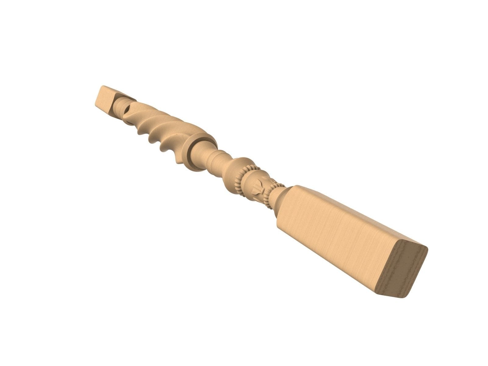 Baluster wooden spindle 3D print model_5