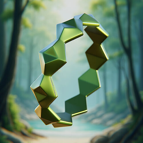 Geometric Hex Ring - Modular 3D Jewelry 52 3D print model