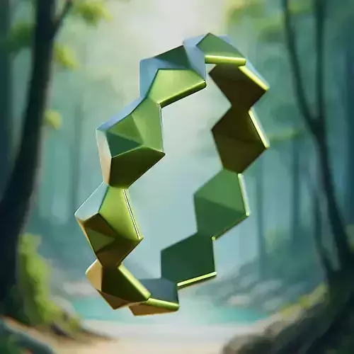 Geometric Hex Ring - Modular Faceted 3D Print Jewelry 52