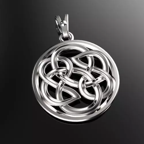 pendant celtic knot 3D print model_0