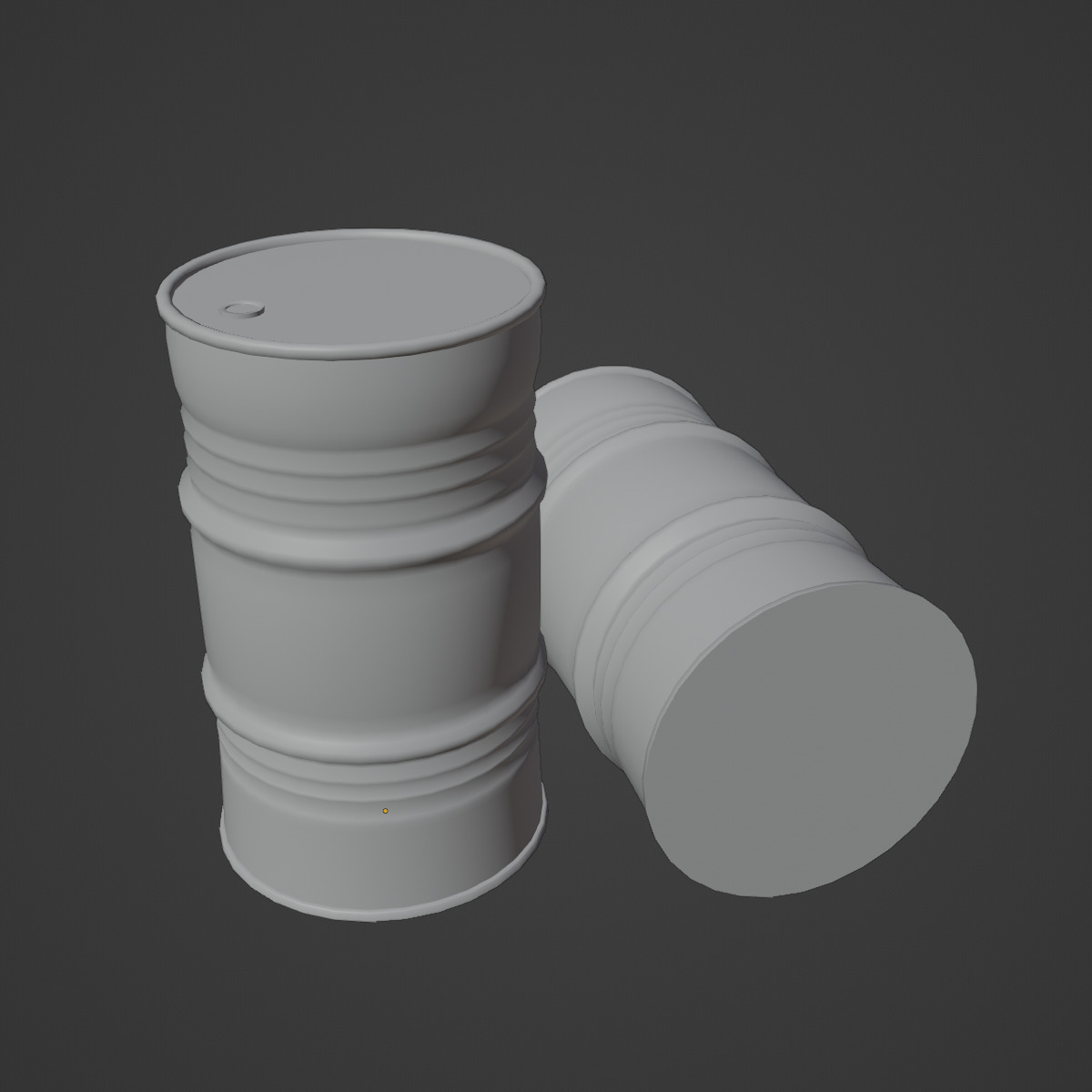 Industrial Barrel 03 Low-poly 3D model_9