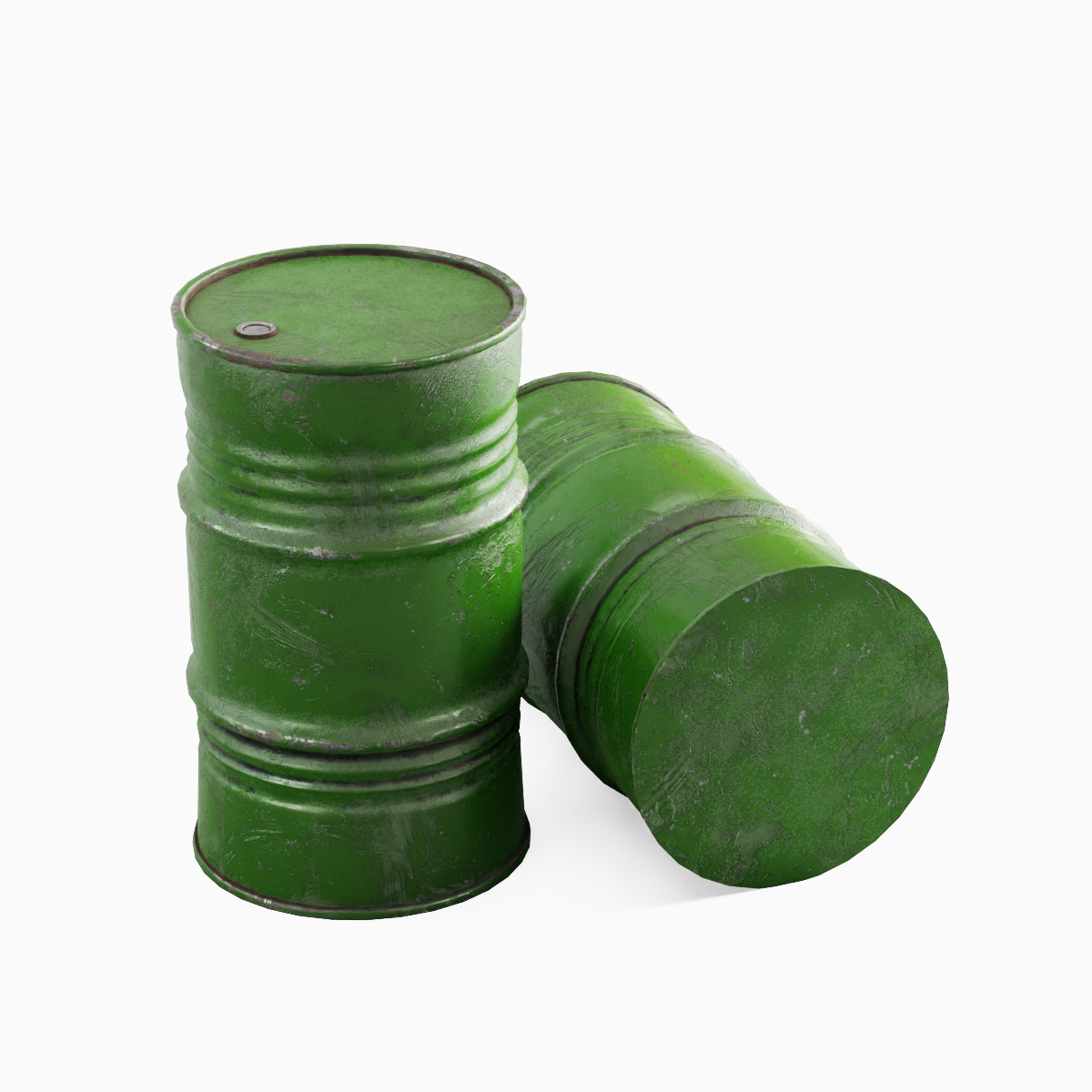 Industrial Barrel 03 Low-poly 3D model_5