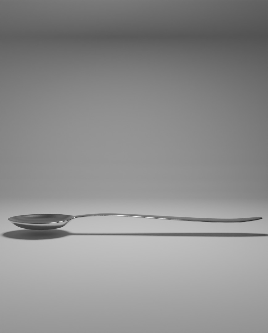 Low poly spoon Free low-poly 3D model_1
