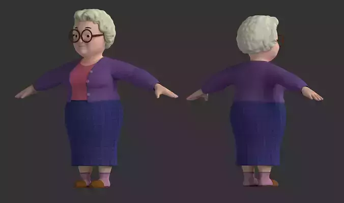cartoon woman grandma