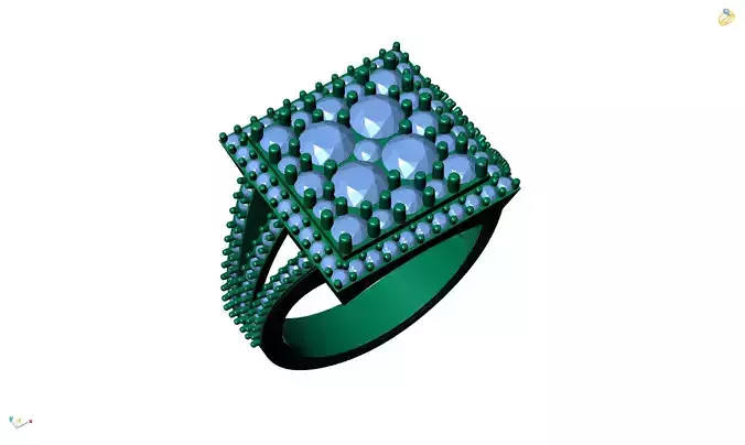 Jewelry 3D Models with render and 3dm  stl - R-3902