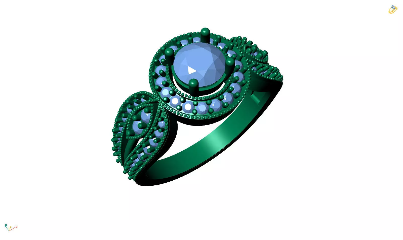 Jewelry 3D Models with render and 3dm stl - R-3905 3D print model_0