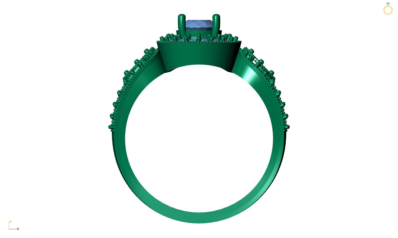 Jewelry 3D Models with render and 3dm stl - R-3905 3D print model_2