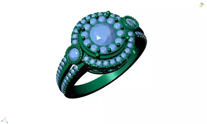 Jewelry 3D Models with render and 3dm  stl - R-3906