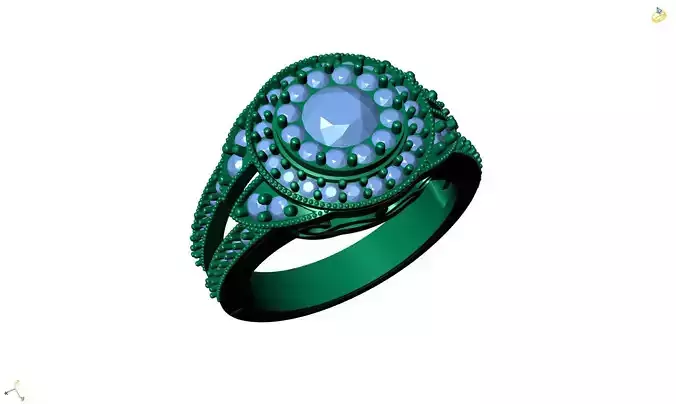 Jewelry 3D Models with render and 3dm  stl - R-3907