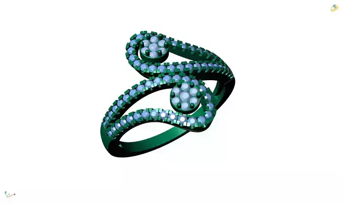 Jewelry 3D Models with render and 3dm  stl - R-3908