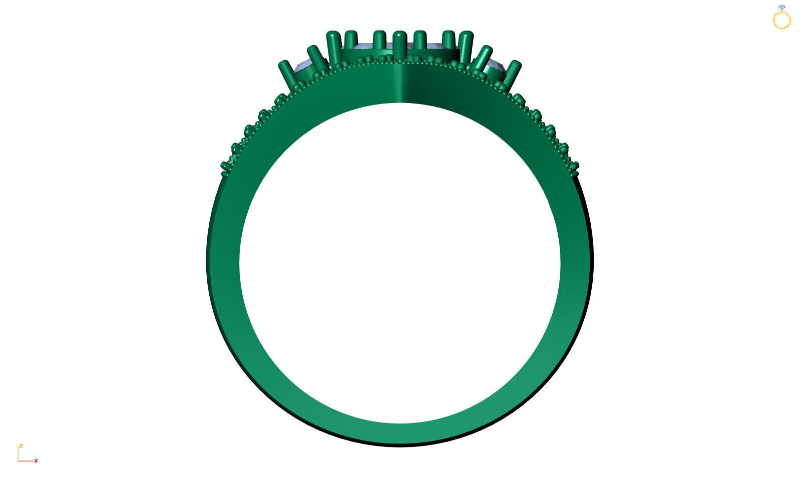 Jewelry 3D Models with render and 3dm stl - R-3909 3D print model_2