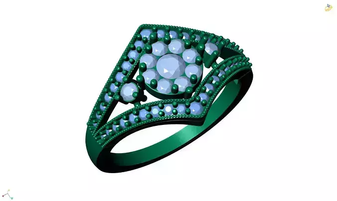 Jewelry 3D Models with render and 3dm  stl - R-3909