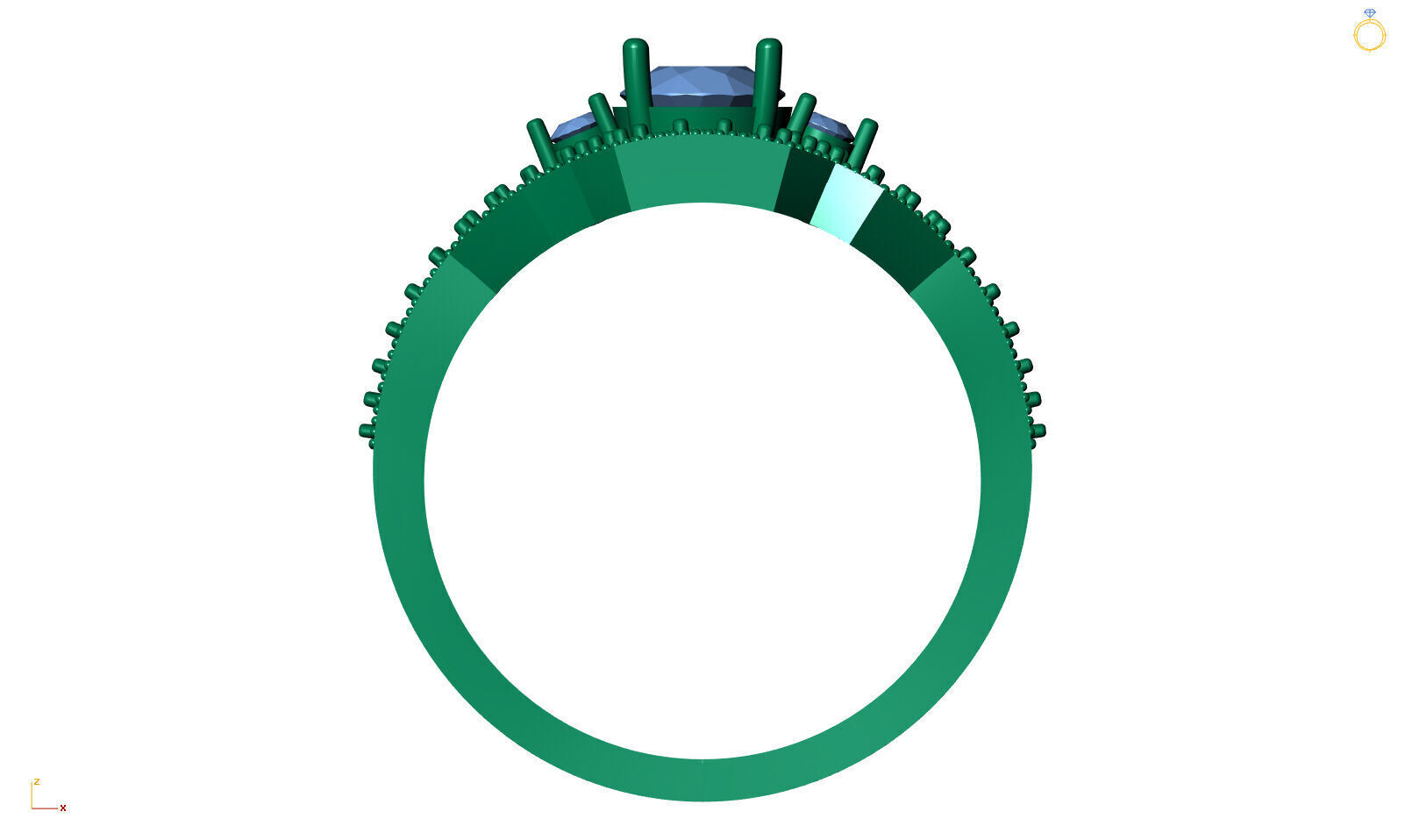 Jewelry 3D Models with render and 3dm stl - R-3910 3D print model_2