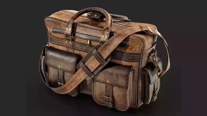 How to Texturing Leather Briefcase In Substance Painter Texture