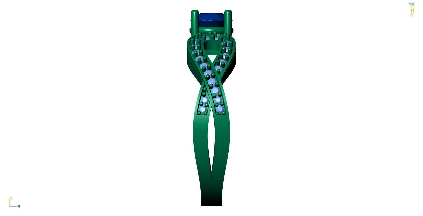 Jewelry 3D Models with render and 3dm stl -R-3913 3D print model_3