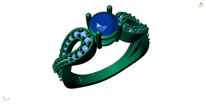 Jewelry 3D Models with render and 3dm  stl -R-3913