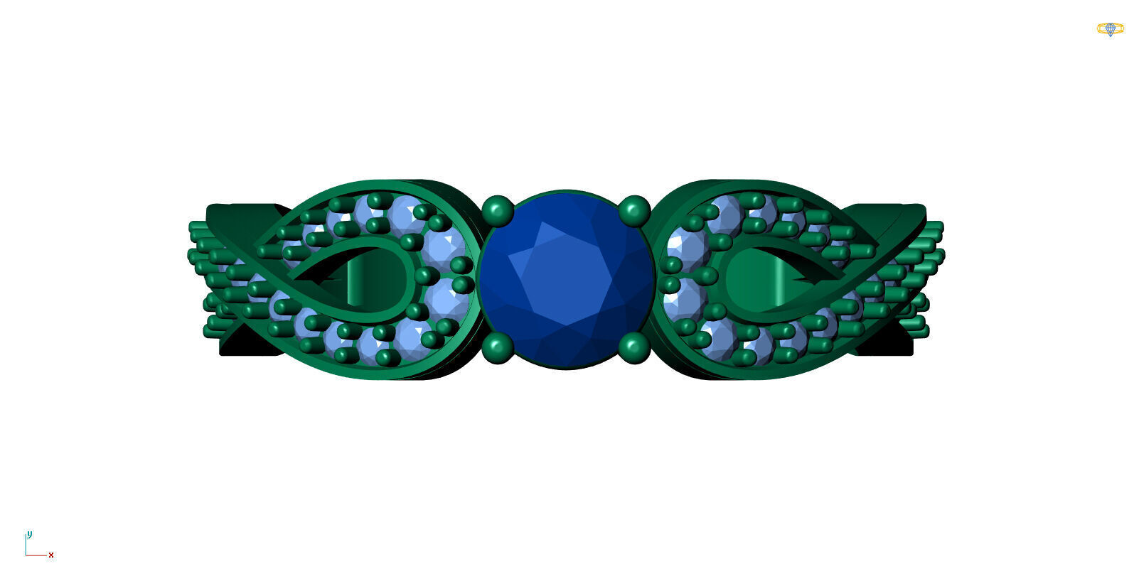 Jewelry 3D Models with render and 3dm stl -R-3913 3D print model_1