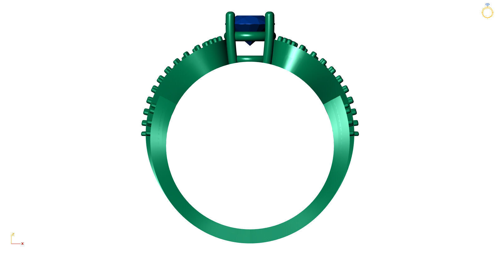 Jewelry 3D Models with render and 3dm stl -R-3913 3D print model_2