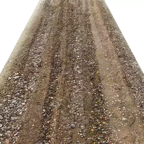 16K Dry Dirt Road material N13 - 12 meters Low-poly 3D model
