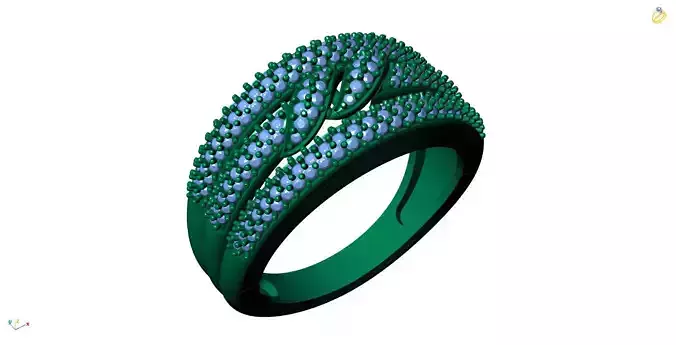 Jewelry 3D Models with render and 3dm  stl - R-3917