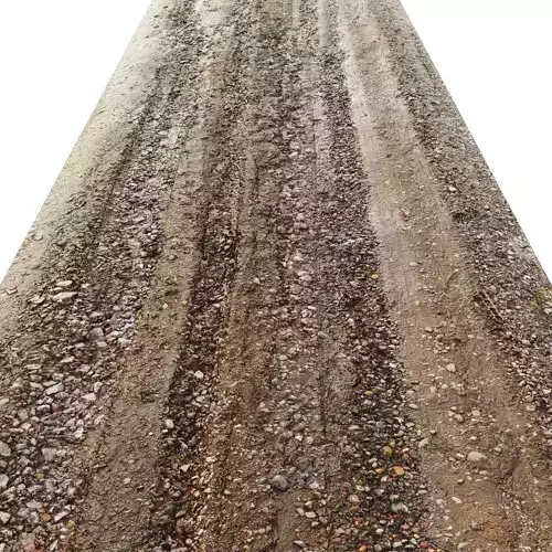 16K Wet Dirt Road Material N13 - 12 meters Low-poly 3D model