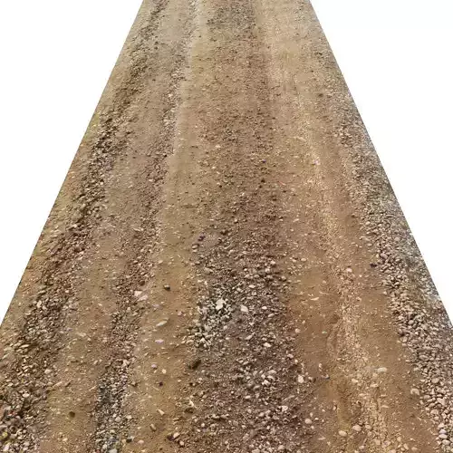16K Dry Dirt Road material N14 - 12 meters Low-poly 3D model