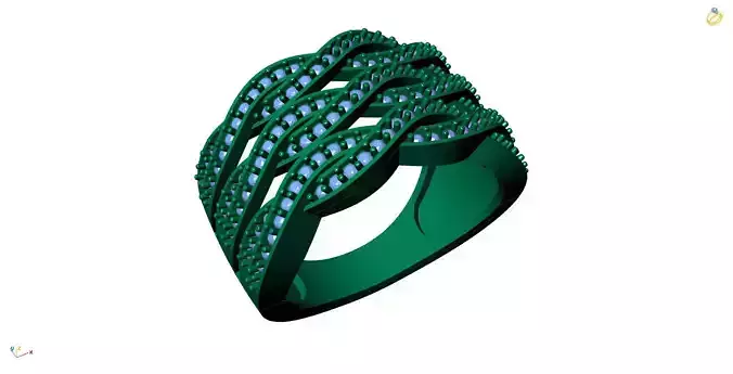 Jewelry 3D Models with render and 3dm  stl - R-3922