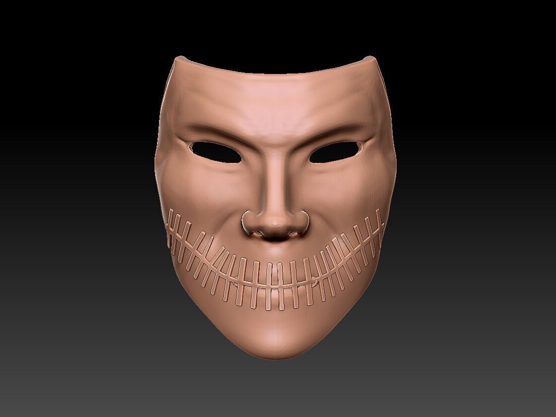 Human Face Mask 3d Model - Design Mask Low-poly 3D model_4