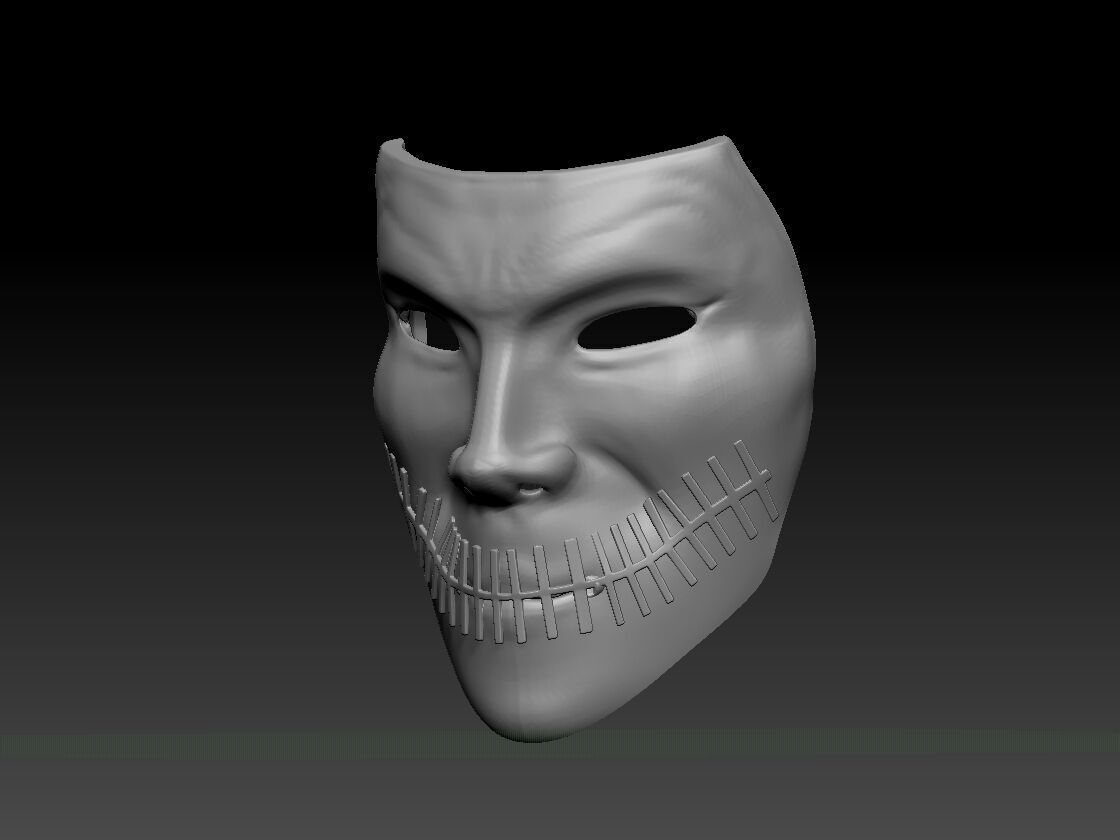 Human Face Mask 3d Model - Design Mask Low-poly 3D model_1