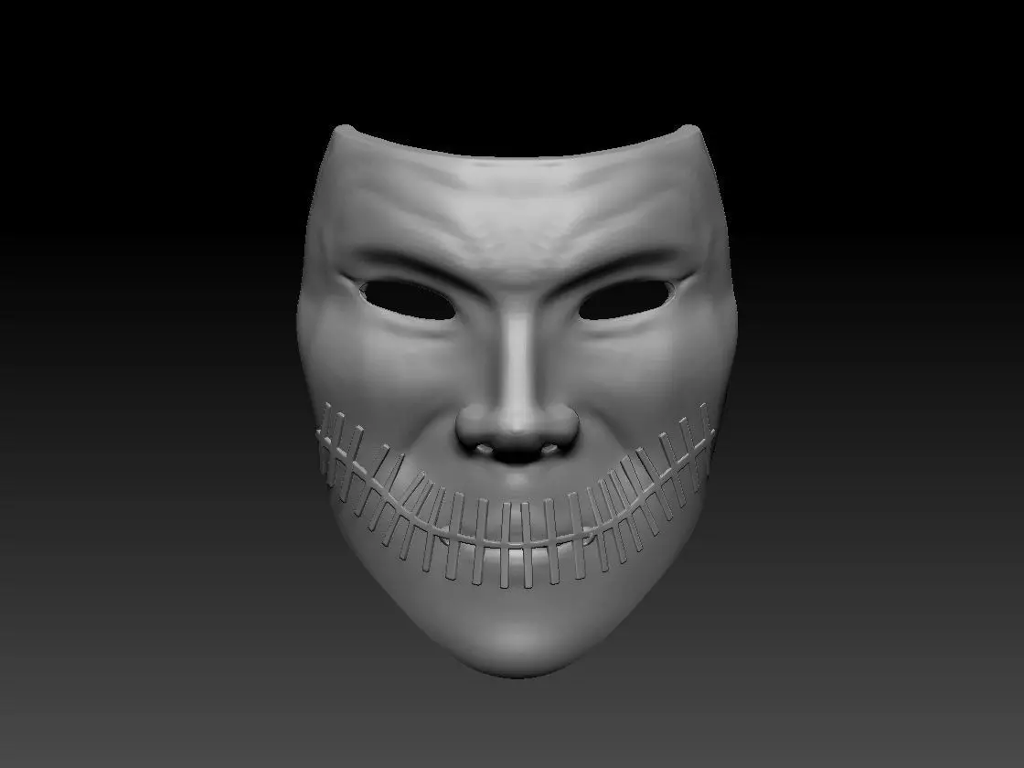 Human Face Mask 3d Model - Design Mask Low-poly 3D model_0