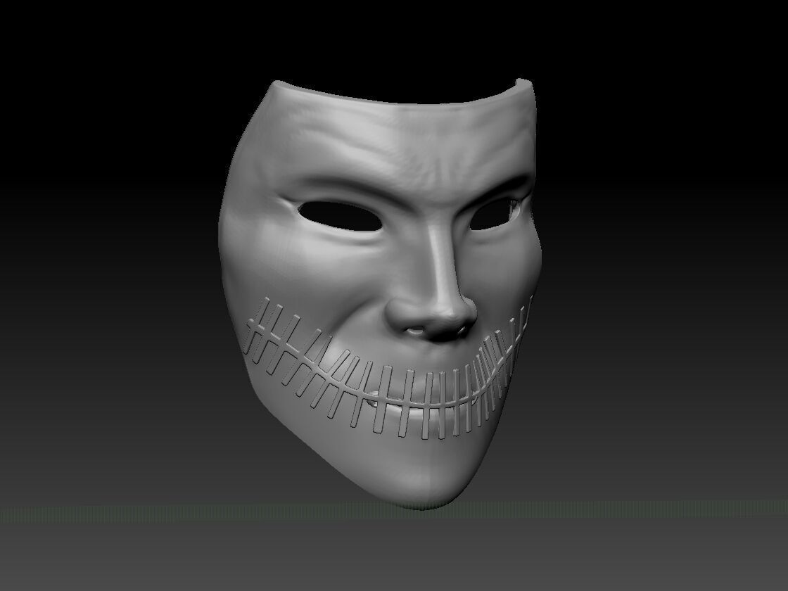 Human Face Mask 3d Model - Design Mask Low-poly 3D model_2