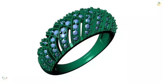 Jewelry 3D Models with render and 3dm  stl - R-3923