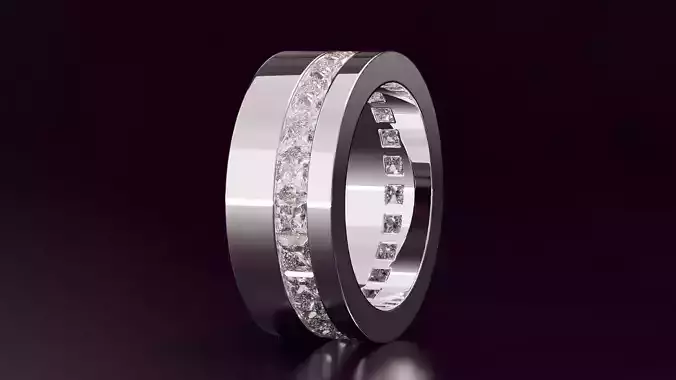 princess cut eternity ring N08 52EU size