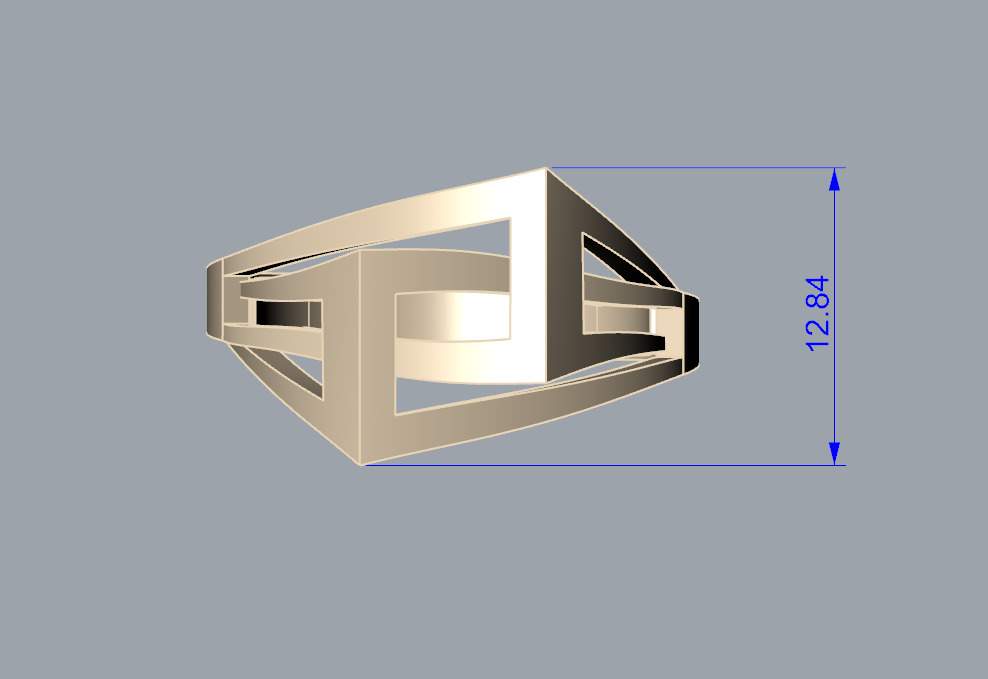 Geometric ring 3D print file 3D print model_3
