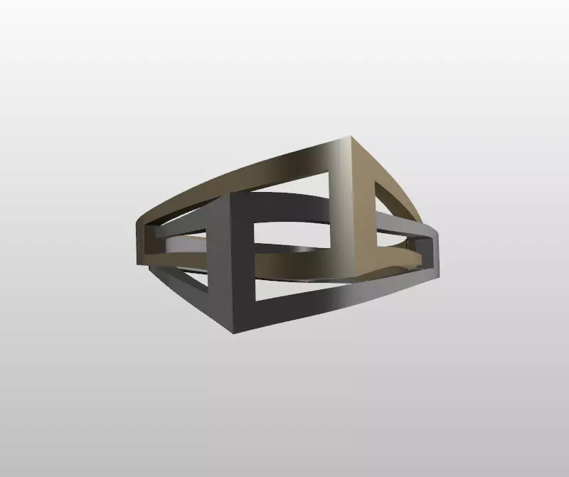 Geometric ring 3D print file 3D print model_0