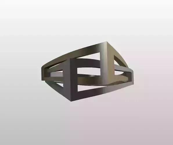 Geometric ring 3D print file 3D print model