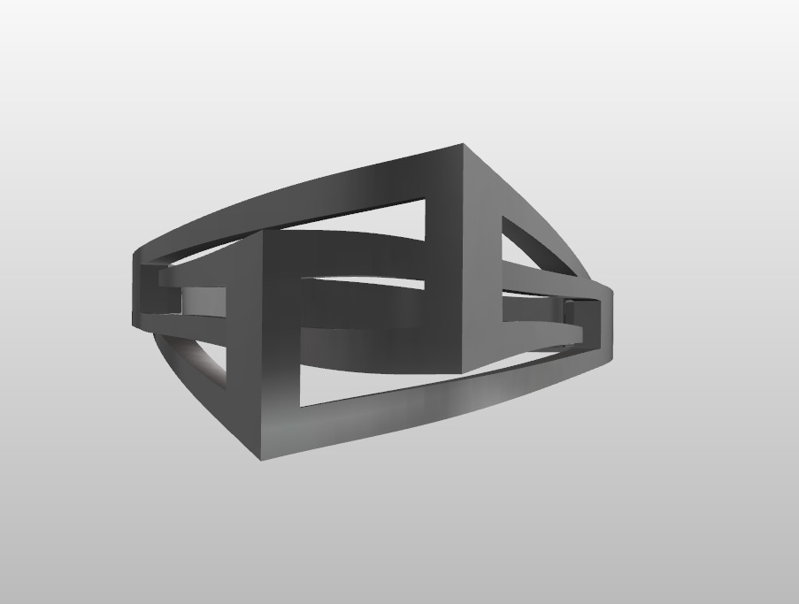 Geometric ring 3D print file 3D print model_2